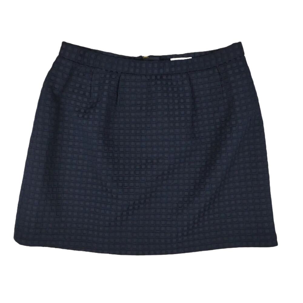 KATHERINE BARCLAY Montreal Women's 12 Navy Waffle Textured‎ Mini Skirt, Coastal